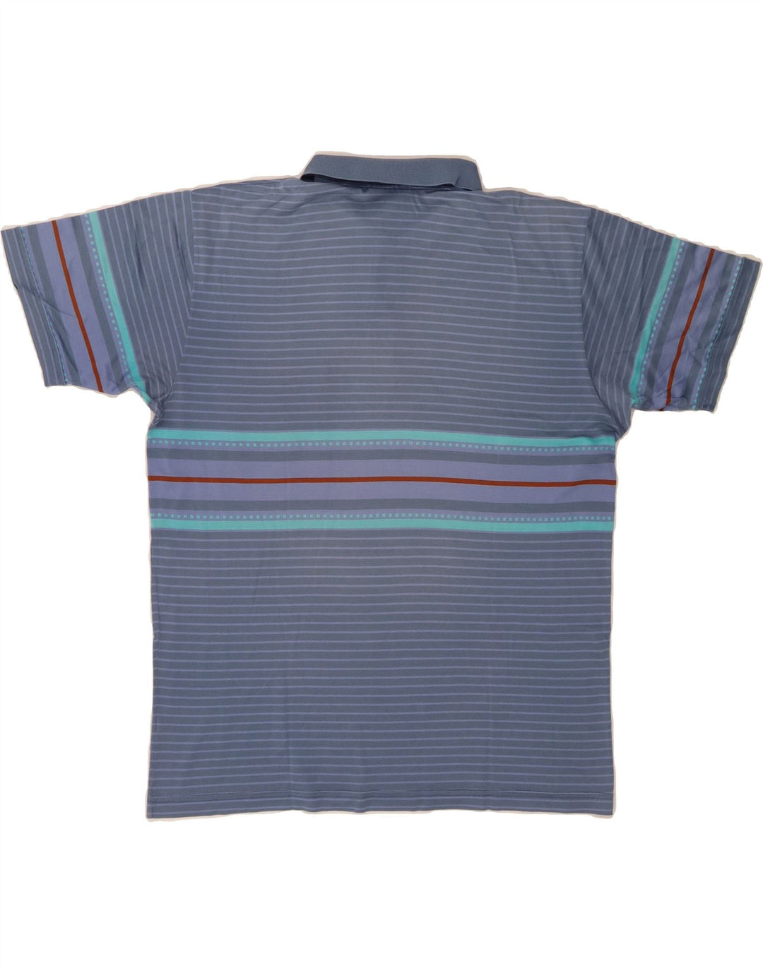BIAGIOTTI Mens Polo Shirt Large Blue Striped Cotton Vintage Biagiotti and Second-Hand Biagiotti from Messina Hembry 