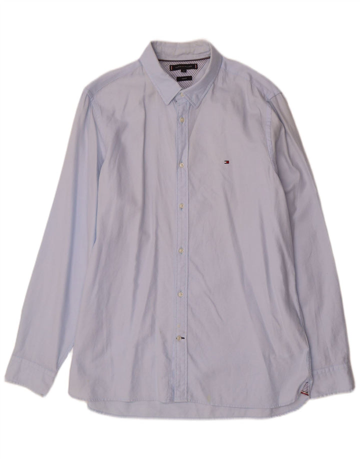 Męska koszula slim fit TOMMY HILFIGER XL niebieska