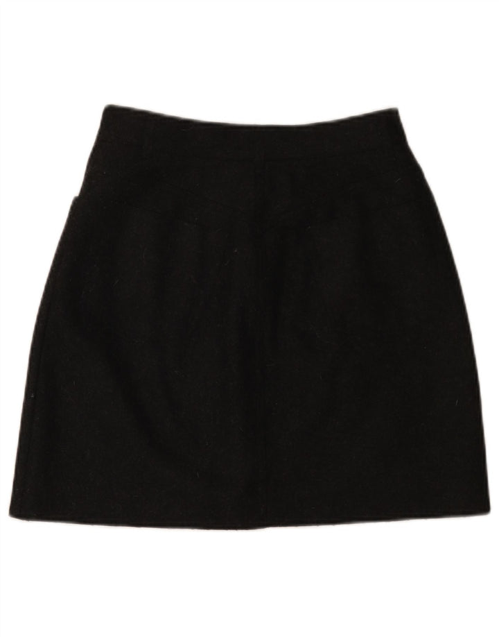 Damska spódnica w kształcie litery A VINTAGE IT 42 Medium W26 Czarna wełna