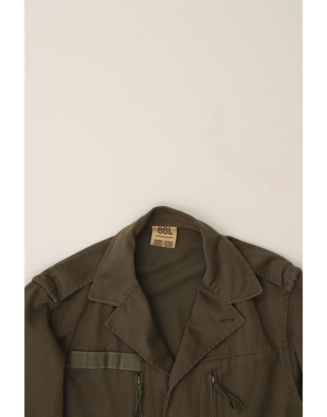 VINTAGE Mens Military Jacket UK 36 Small Khaki Vintage Vintage and Second-Hand Vintage from Messina Hembry 