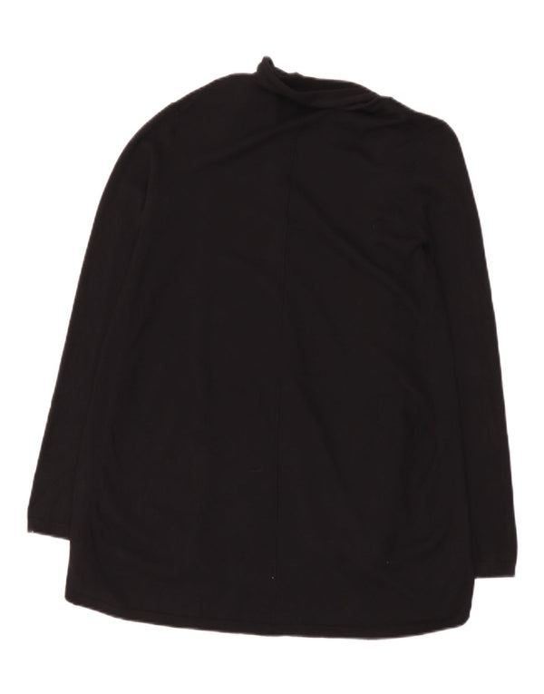 Damski sweter z długim rękawem Zara, otwarty kardigan UK 10 Small, czarna wiskoza