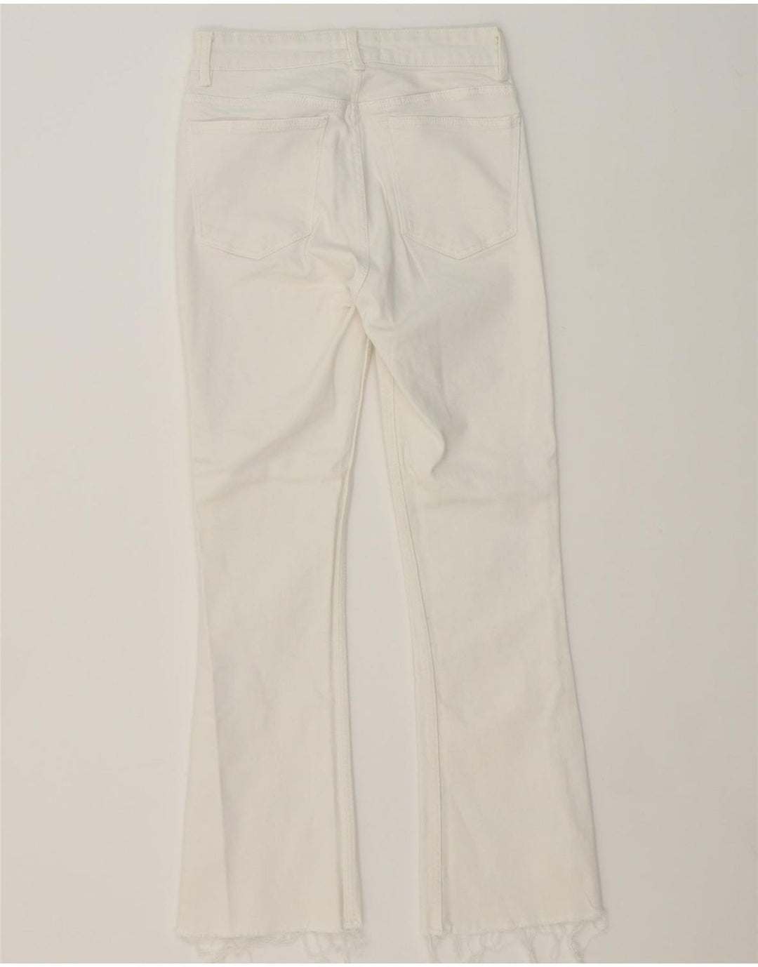 ZARA Womens Bootcut Jeans EU 36 XS W26 L26 White Cotton Vintage Zara and Second-Hand Zara from Messina Hembry 