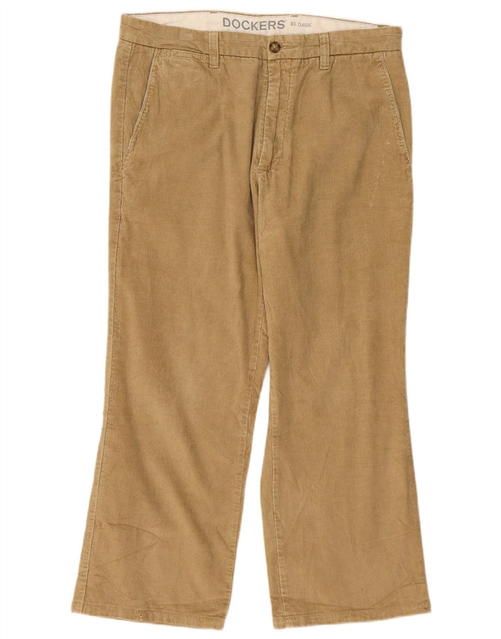 Męskie sztruksowe spodnie Dockers Bootcut W34 L26 Beżowe