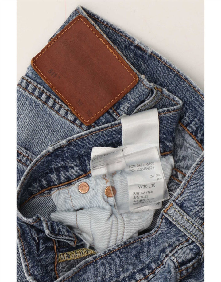 Damskie jeansy Levi's 511 Tapered W30 L30 Niebieskie bawełniane