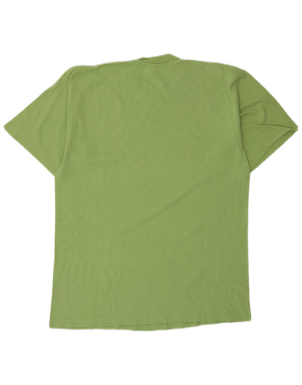 Męski T-shirt Champion z grafiką, duży, zielony, bawełniany