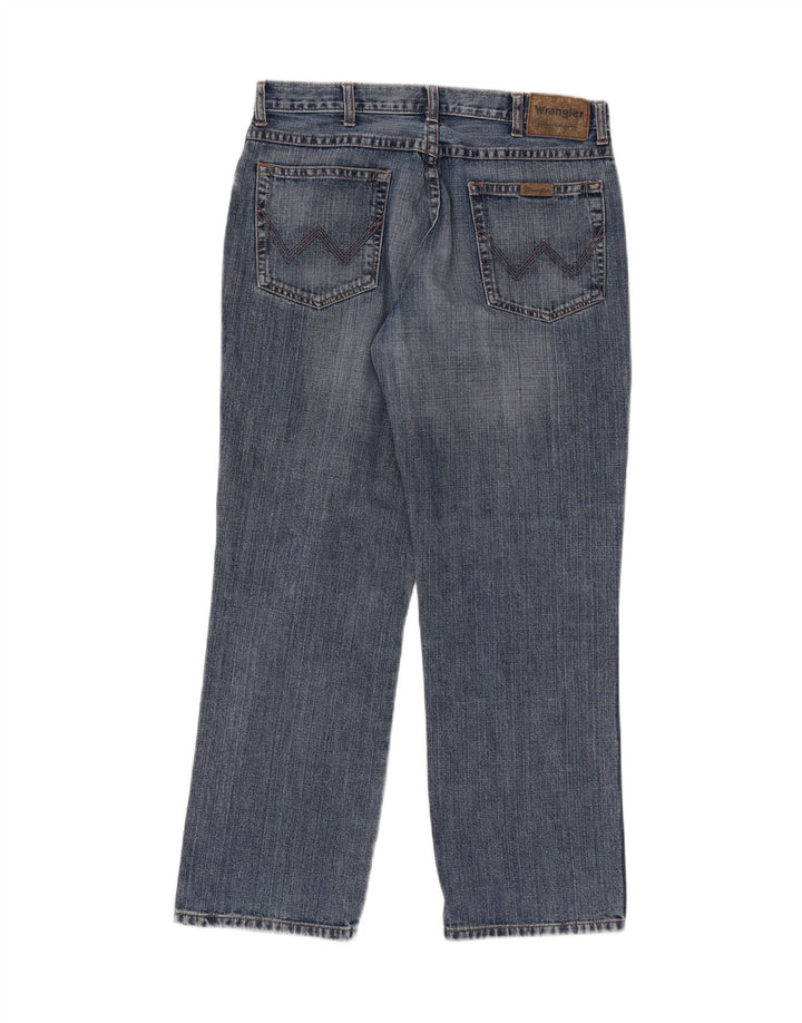 Męskie jeansy Wrangler o prostym kroju W34 L30, niebieskie, bawełniane