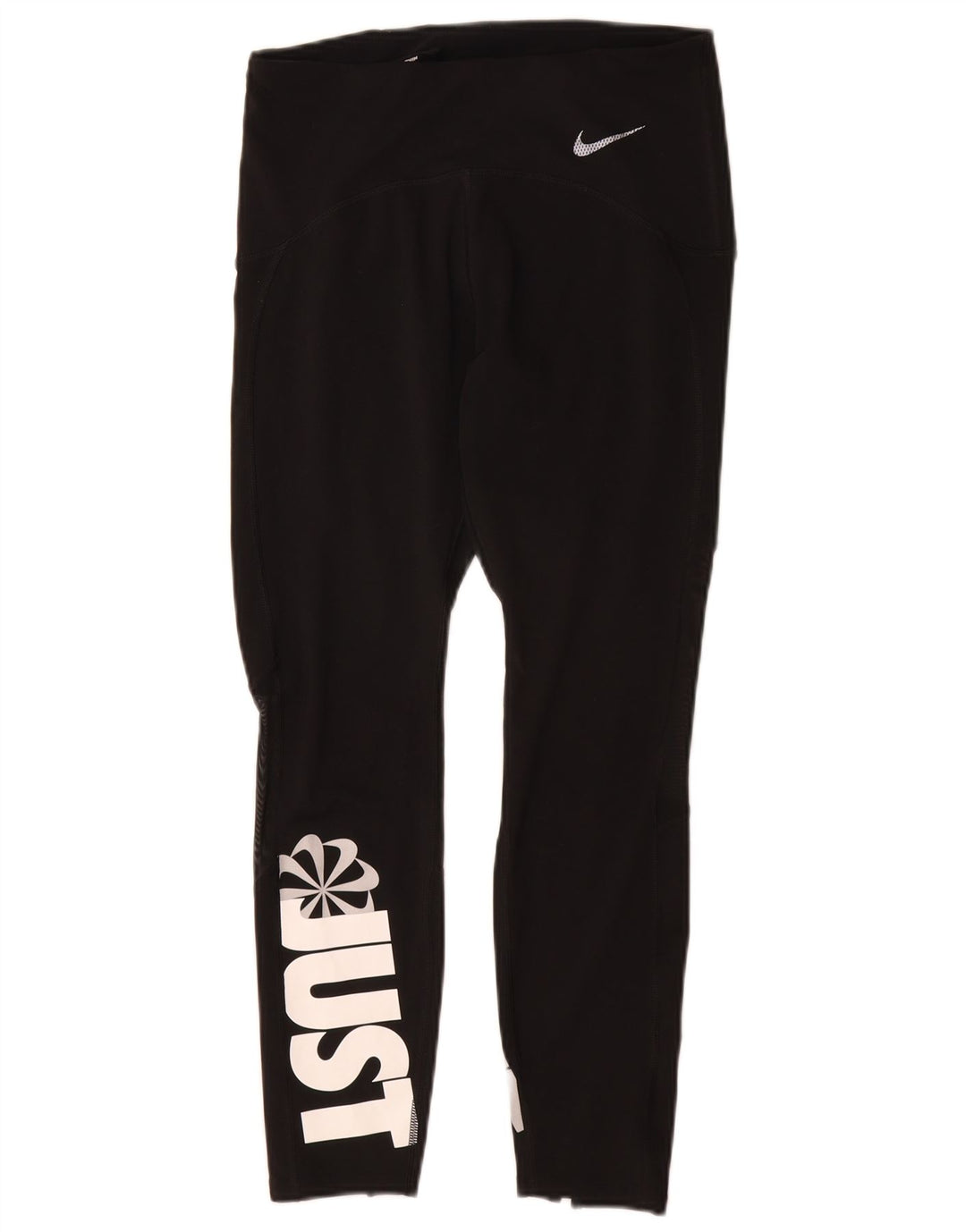 Damskie legginsy Nike Dri Fit Crop Graphic UK 12, średni czarny poliester