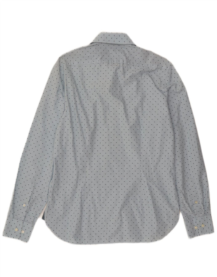 Koszula męska o dopasowanym kroju TED BAKER, rozmiar 16, duża, niebieska, bawełniana w kropki