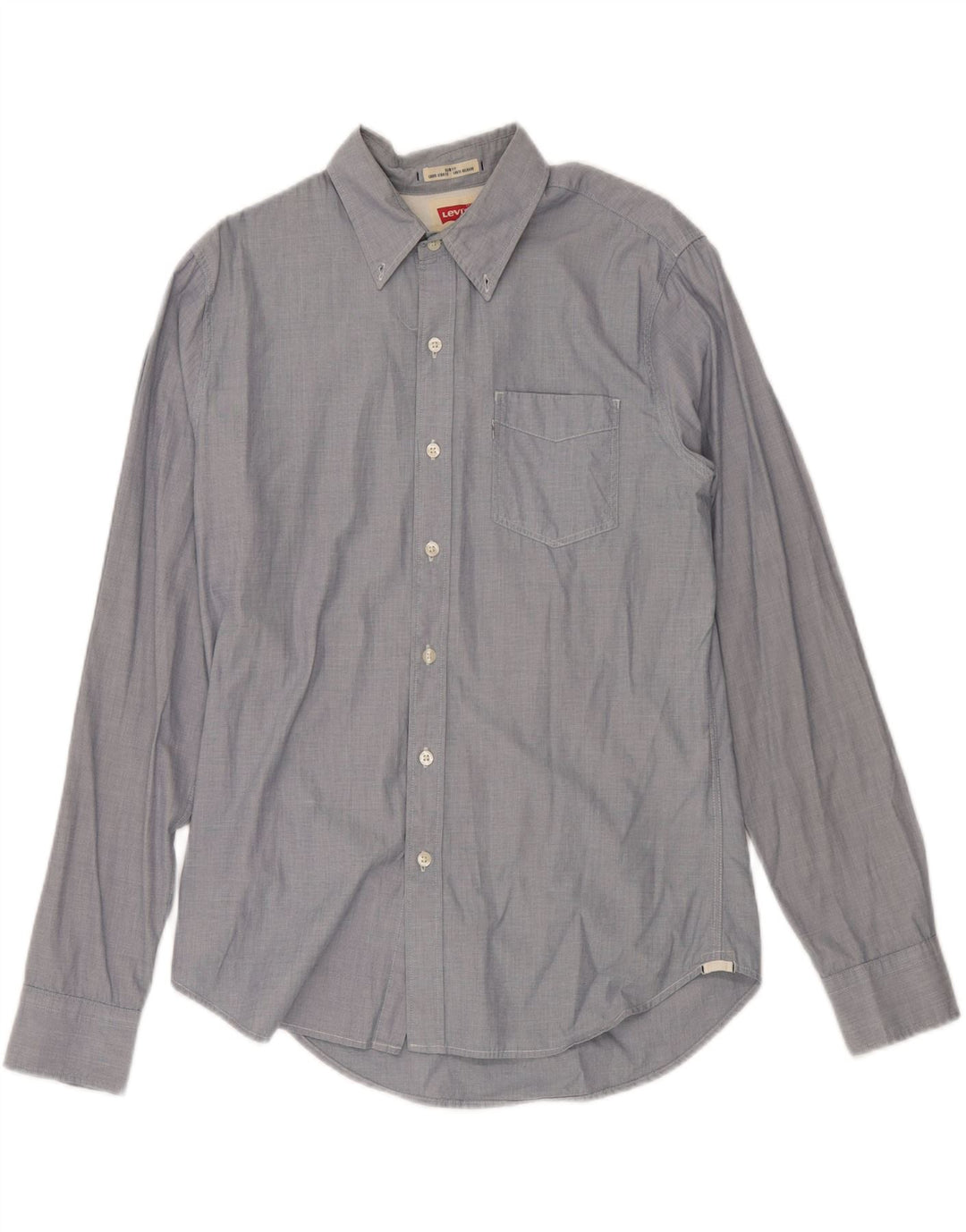 LEVI'S Mens Slim Fit Shirt Medium Blue Cotton