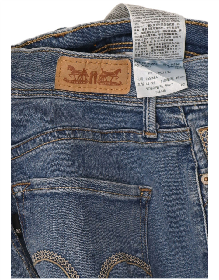 Damskie jeansy LEVI'S 512 Straight US 4 Small W27 L25 Niebieskie