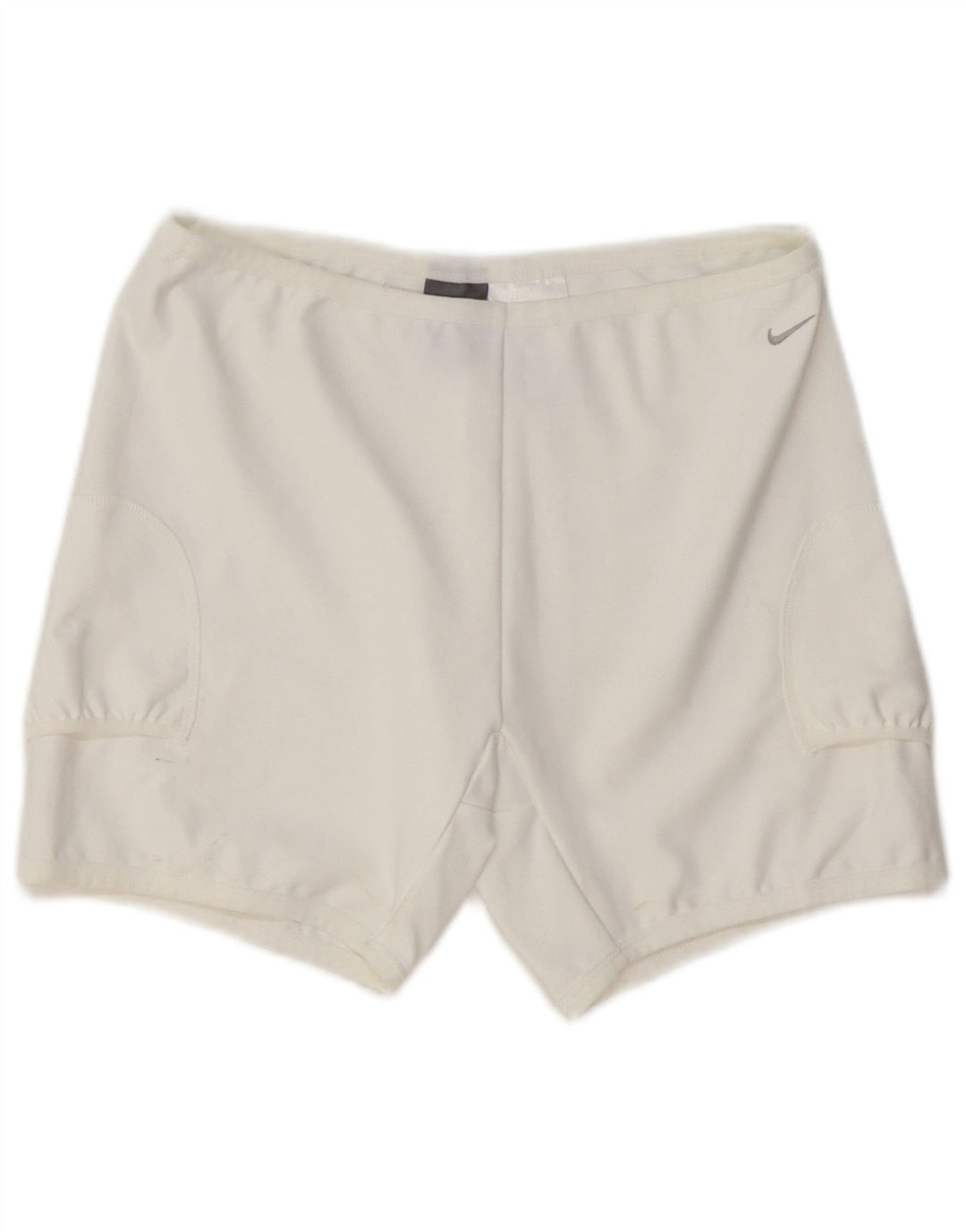Damskie spodenki sportowe NIKE Dri Fit UK 12, średni biały poliester
