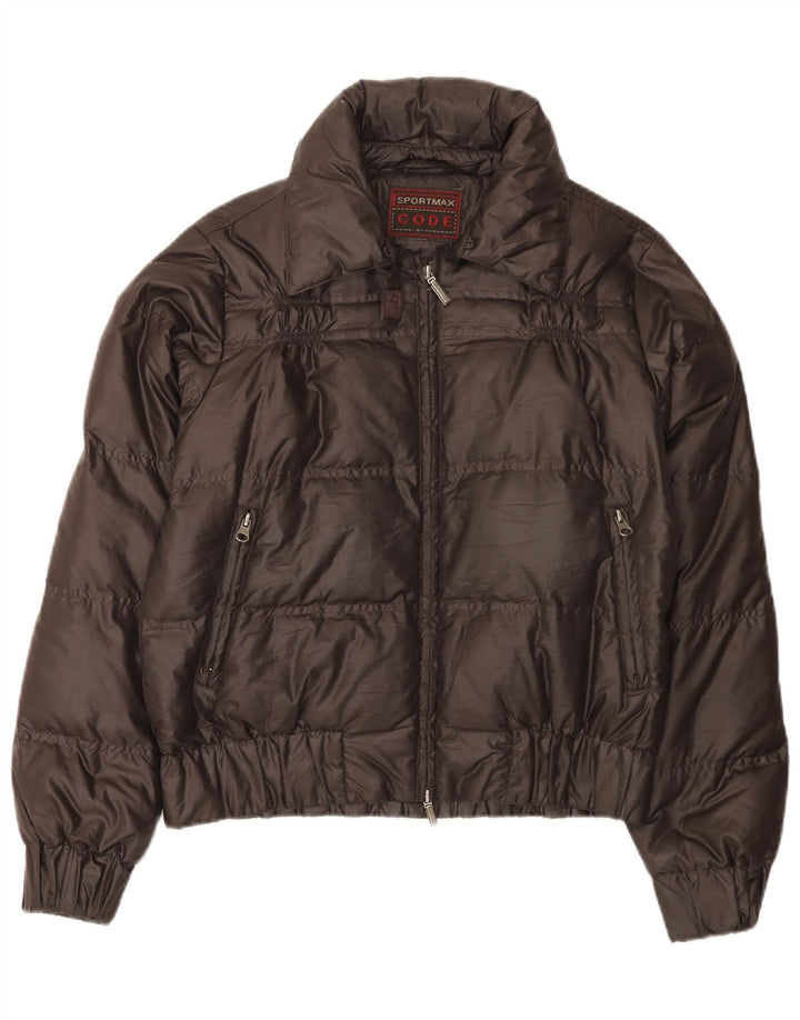Damska kurtka oversize Sportmax UK 10, mała, brązowa, poliester