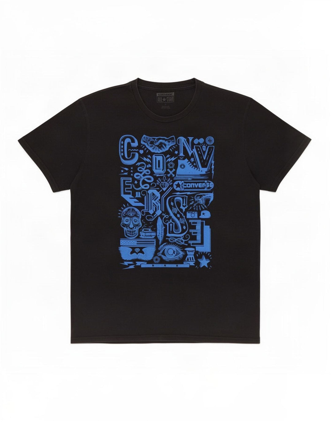 Męski T-shirt Converse z grafiką, średni czarny