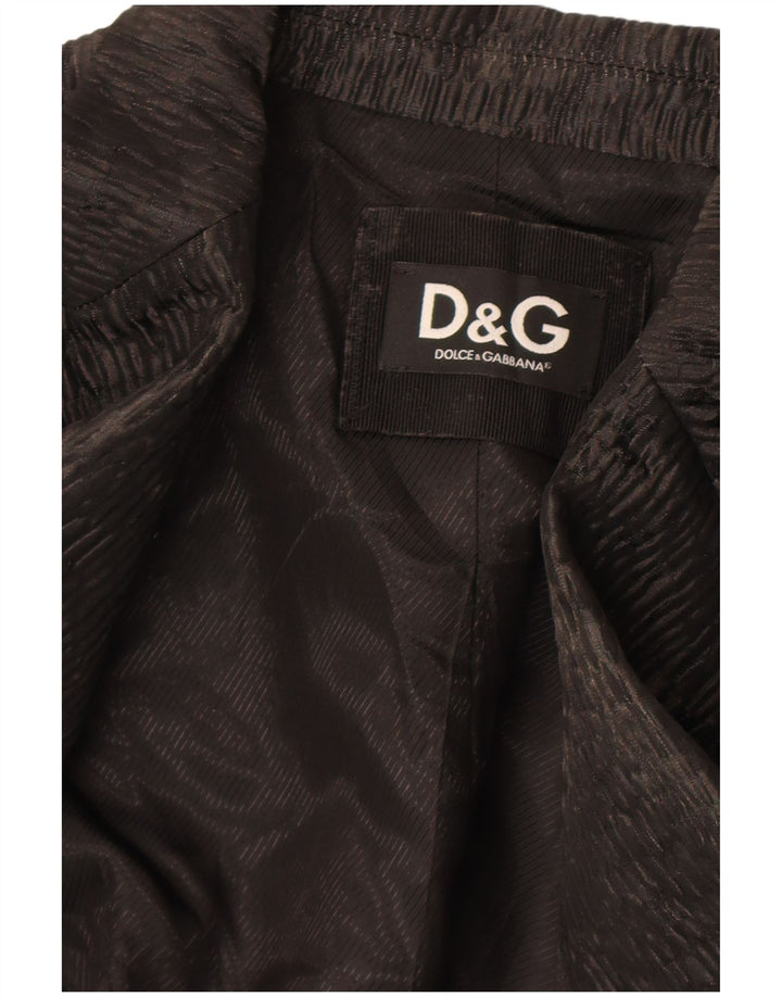 Damska marynarka zapinana na 2 guziki Dolce & Gabbana IT 42 Średni czarny poliester