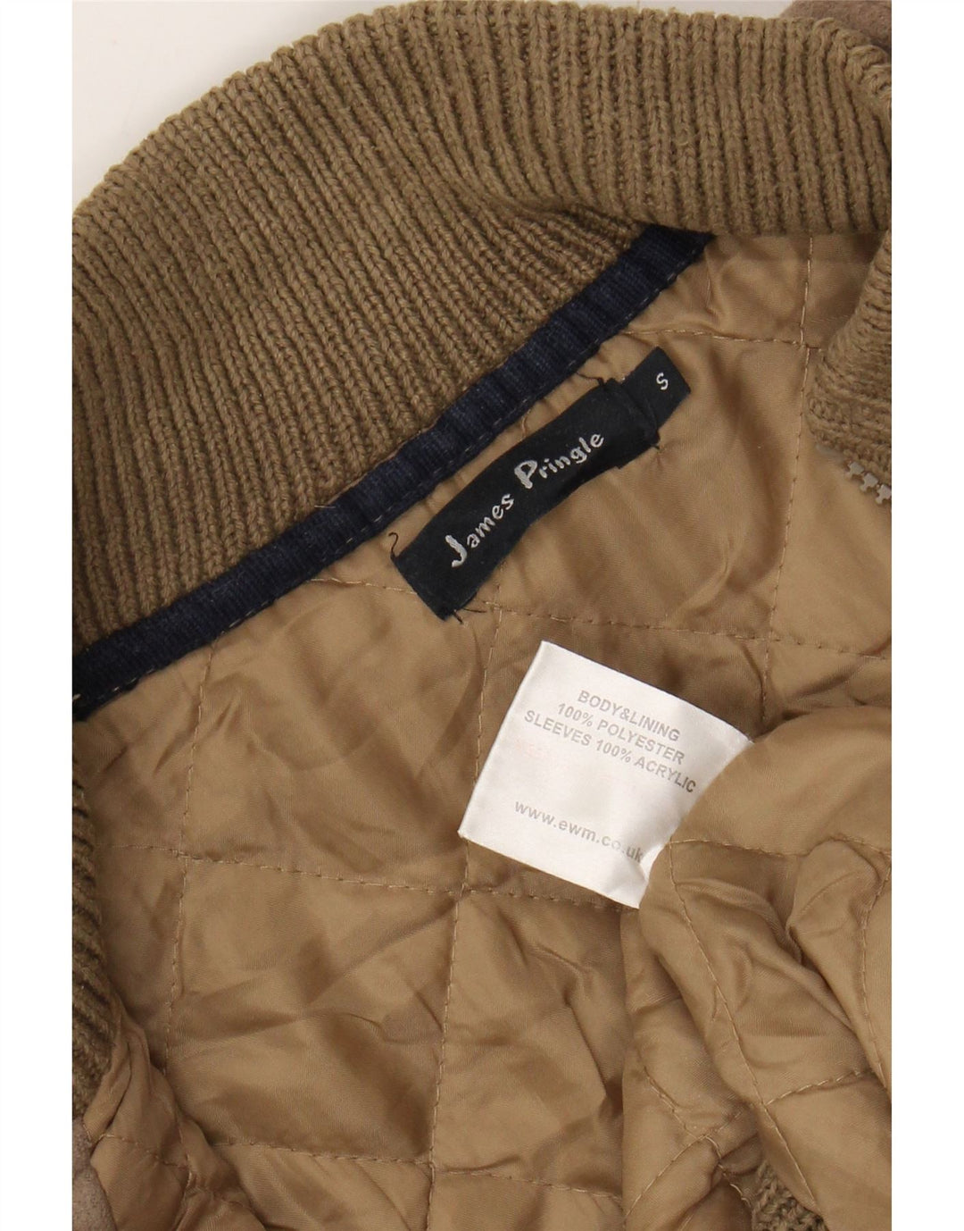 Męska kurtka bomber James Pringle o luźnym kroju UK 36, mały brązowy poliester