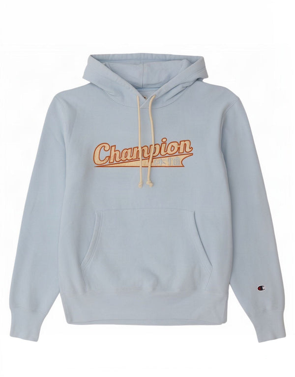 Męski sweter z kapturem Champion Graphic, średni niebieski, bawełniany