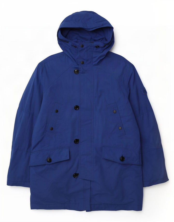 Męska kurtka parka z kapturem Tommy Hilfiger UK 40, duża niebieska, poliester