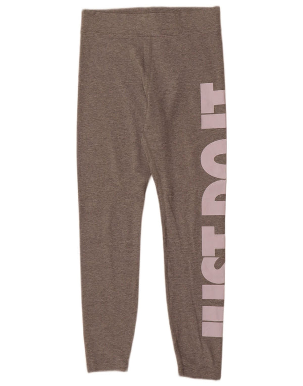 Damskie legginsy Nike Graphic UK 12, średnioszare, bawełniane