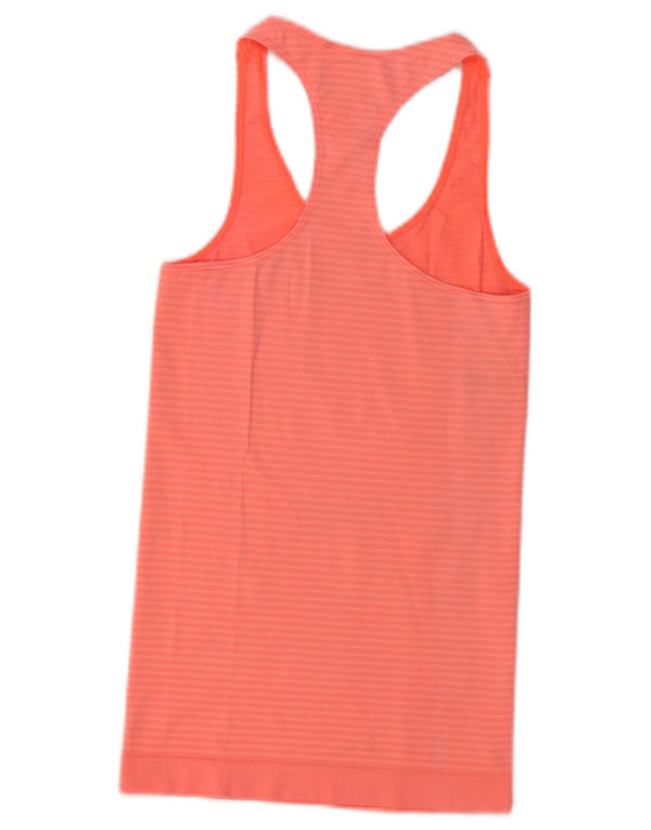 Under Armour Womens Vest Top UK 8 Small Pink Striped