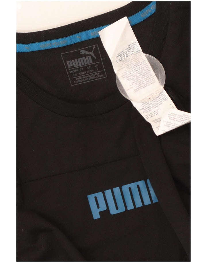 Męski T-shirt PUMA, duży, czarny, poliester