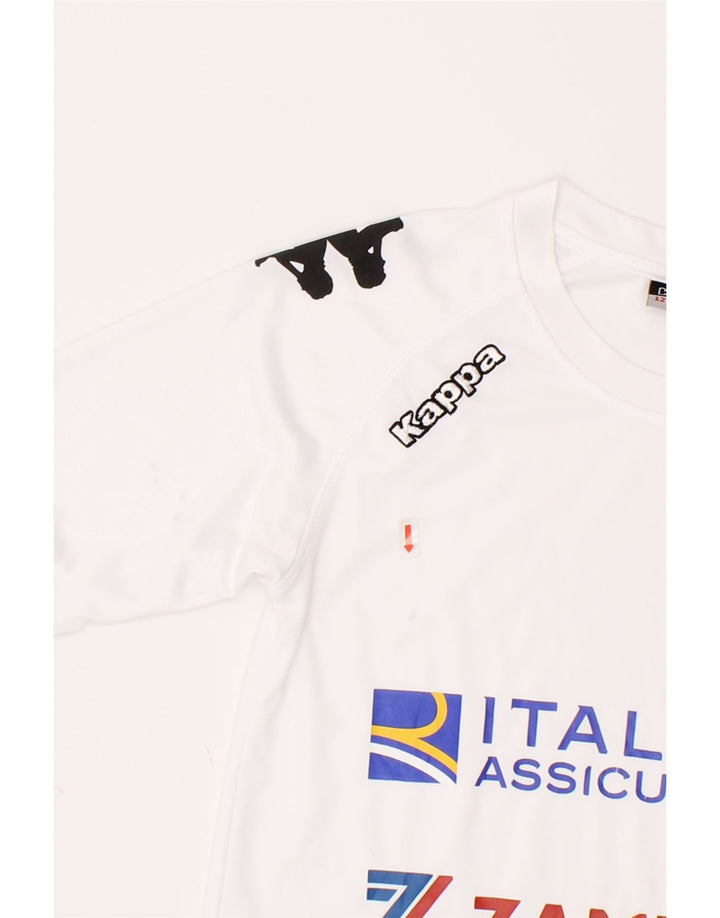 KAPPA Boys Graphic T-Shirt Top 11-12 Years White Polyester Vintage Kappa and Second-Hand Kappa from Messina Hembry 