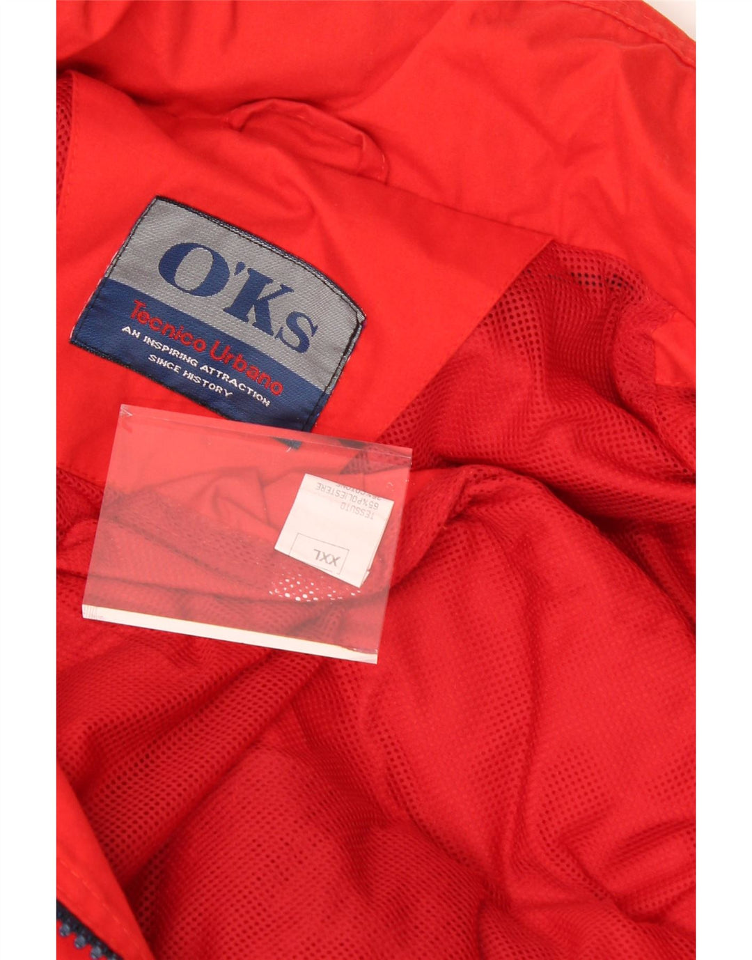 VINTAGE Mens Windbreaker Jacket UK 44 2XL Red Polyester Vintage Vintage and Second-Hand Vintage from Messina Hembry 