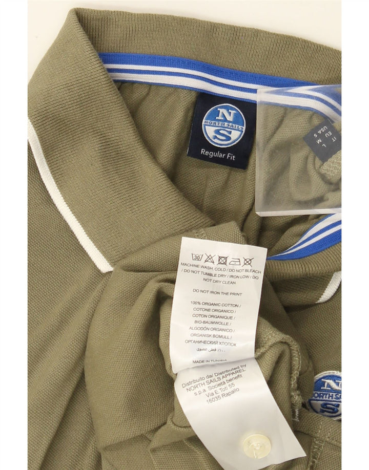 Męska koszulka polo North Sails, średnia, bawełniana khaki