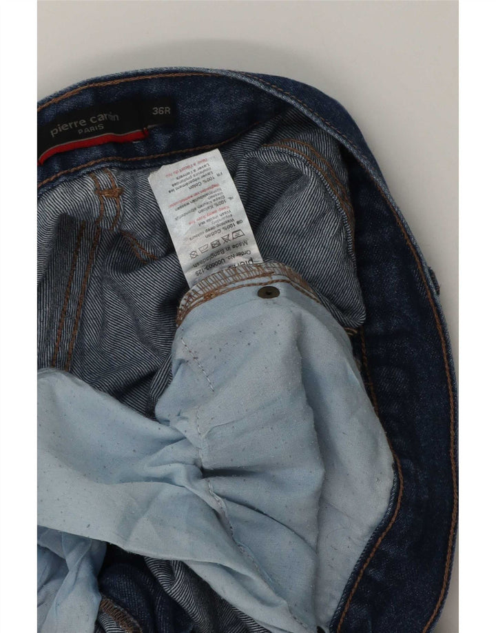 Męskie proste dżinsy Pierre Cardin W36 L32 Niebieskie bawełniane