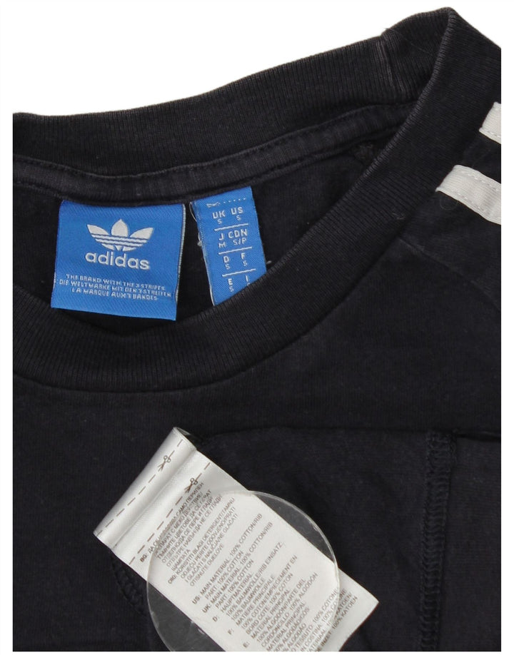 Adidas Męski T-Shirt Top Mały Granatowy Bawełniany