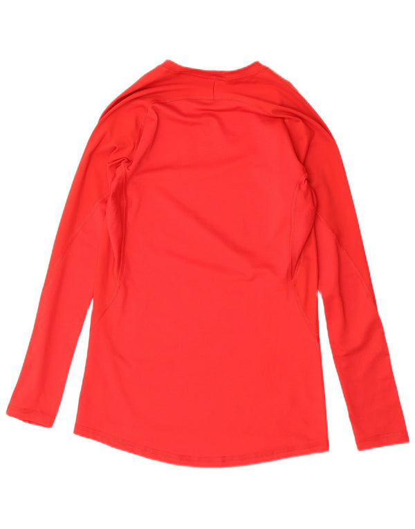 Damska koszulka ADIDAS Climacool z długim rękawem, UK 12, średni czerwony poliester