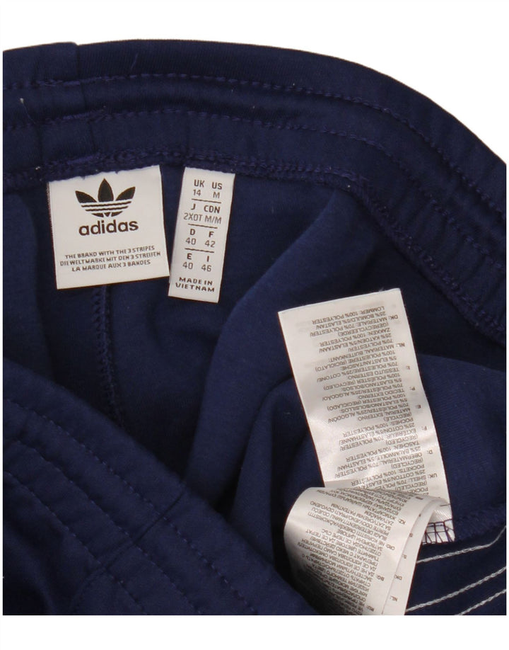 Damskie spodnie dresowe Adidas UK 14, duże granatowe, poliestrowe