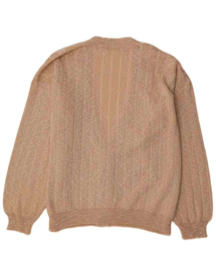 Męski sweter kardigan PERTH IT 54 XL, beżowa wełna