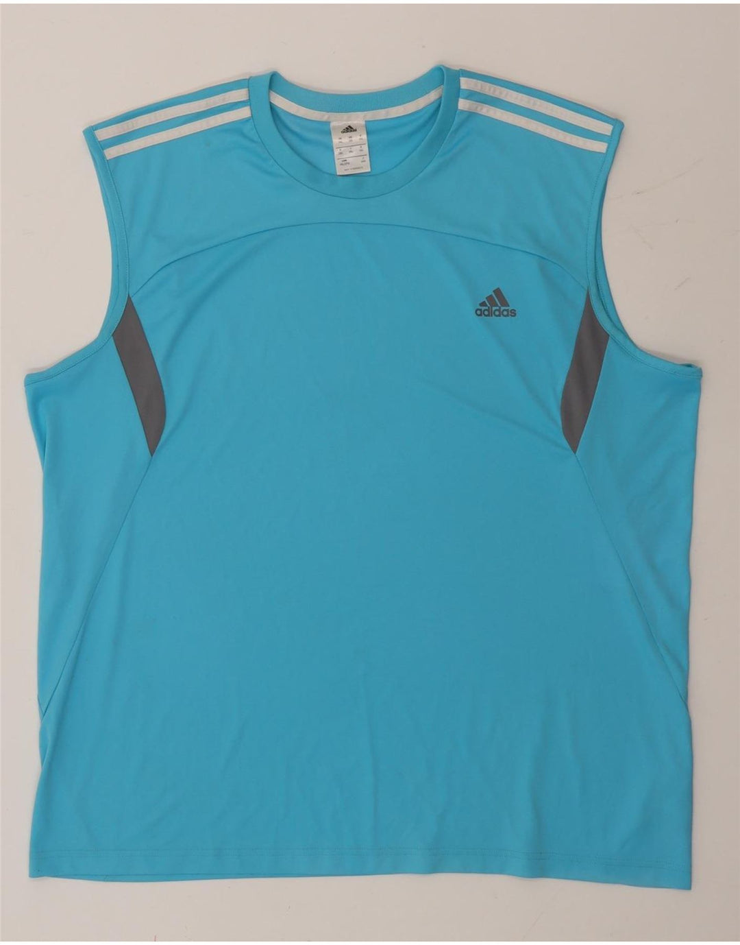 Adidas Męska kamizelka Top 2XL Niebieski poliester z blokami kolorów