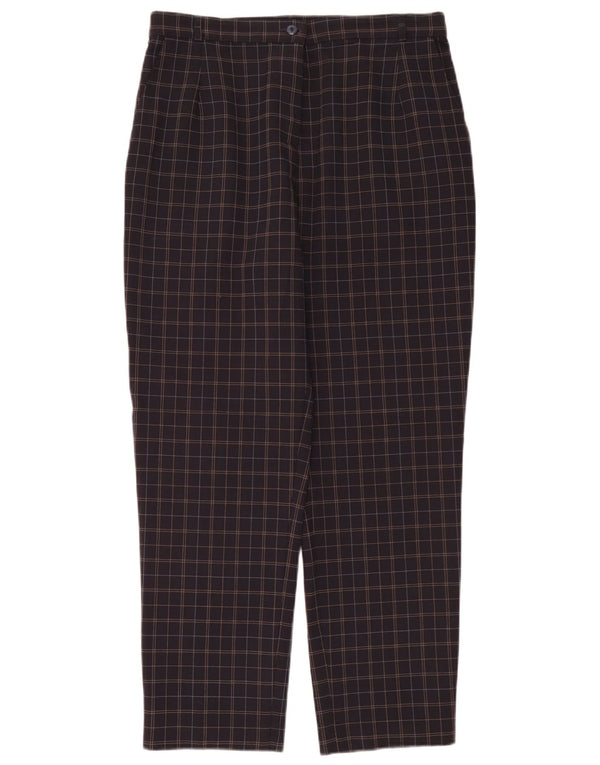 Damskie spodnie Chino Marks & Spencer UK 14 Large W32 L28 Granatowa kratka