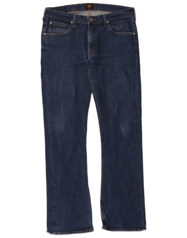 Damskie jeansy Lee Trenton Bootcut W33 L32 Granatowe, bawełniane