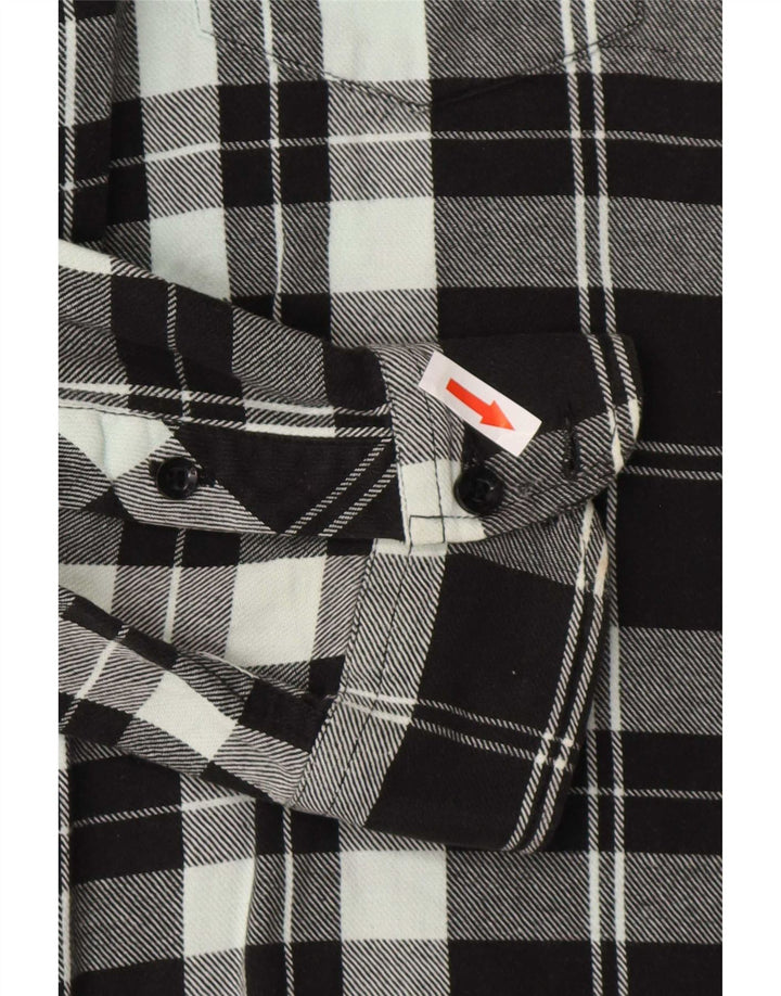 Męska koszula flanelowa Quiksilver, duża, czarna, bawełniana w kratę