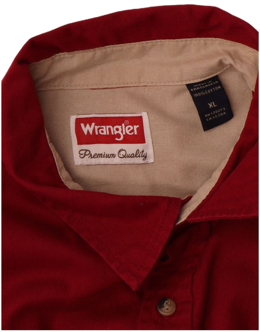 Koszula męska Wrangler XL, czerwona, bawełniana