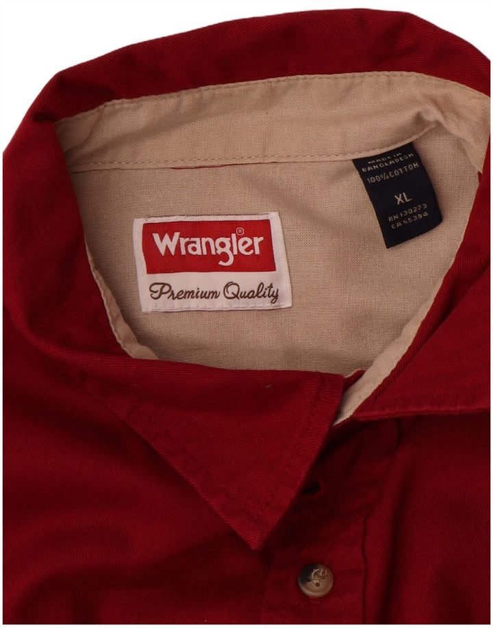 Koszula męska Wrangler XL, czerwona, bawełniana
