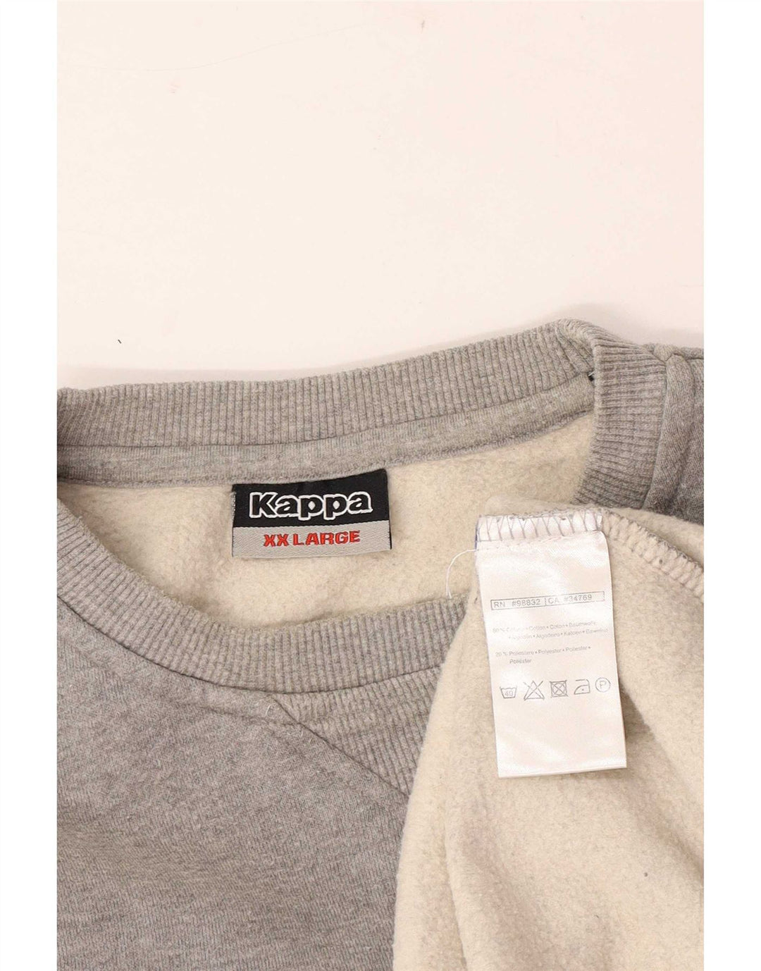 Męski sweter Kappa 2XL Szara bawełna