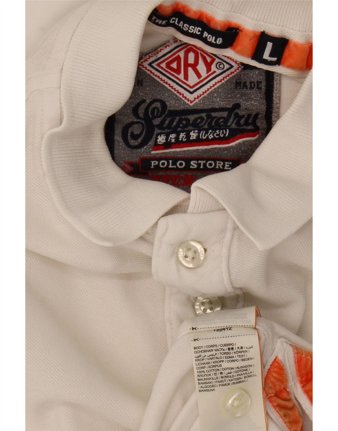 Męska koszulka polo Superdry, duża, biała, bawełniana