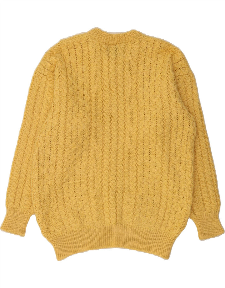 ROSMUC Mens Crew Neck Jumper Sweater Large Yellow Vintage Rosmuc and Second-Hand Rosmuc from Messina Hembry 