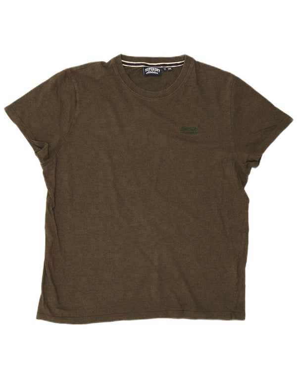T-shirt męski Superdry, bawełniany khaki, 2XL