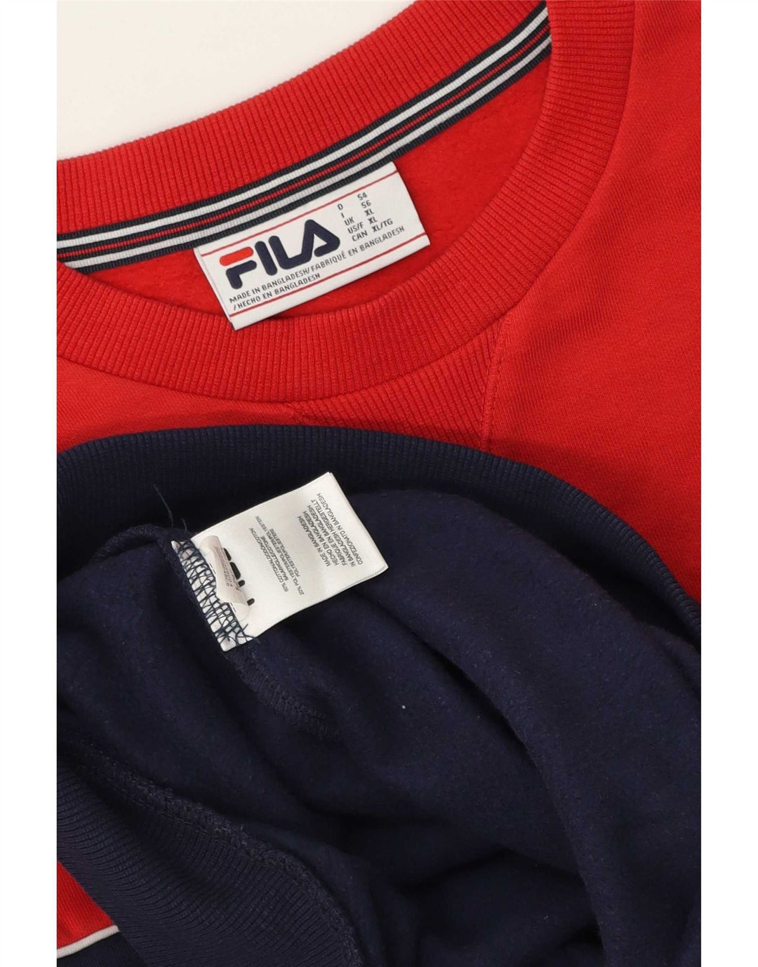 Bluza męska Fila XL, bawełniana w bloki kolorów, czerwona