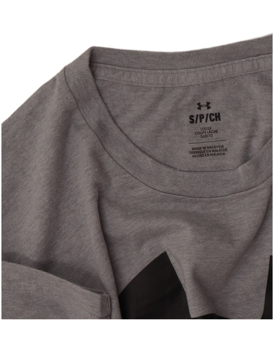 Męski T-shirt z grafiką Under Armour, mały, szary