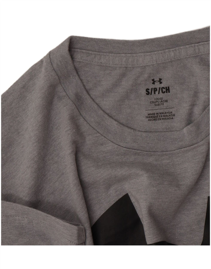 Męski T-shirt z grafiką Under Armour, mały, szary