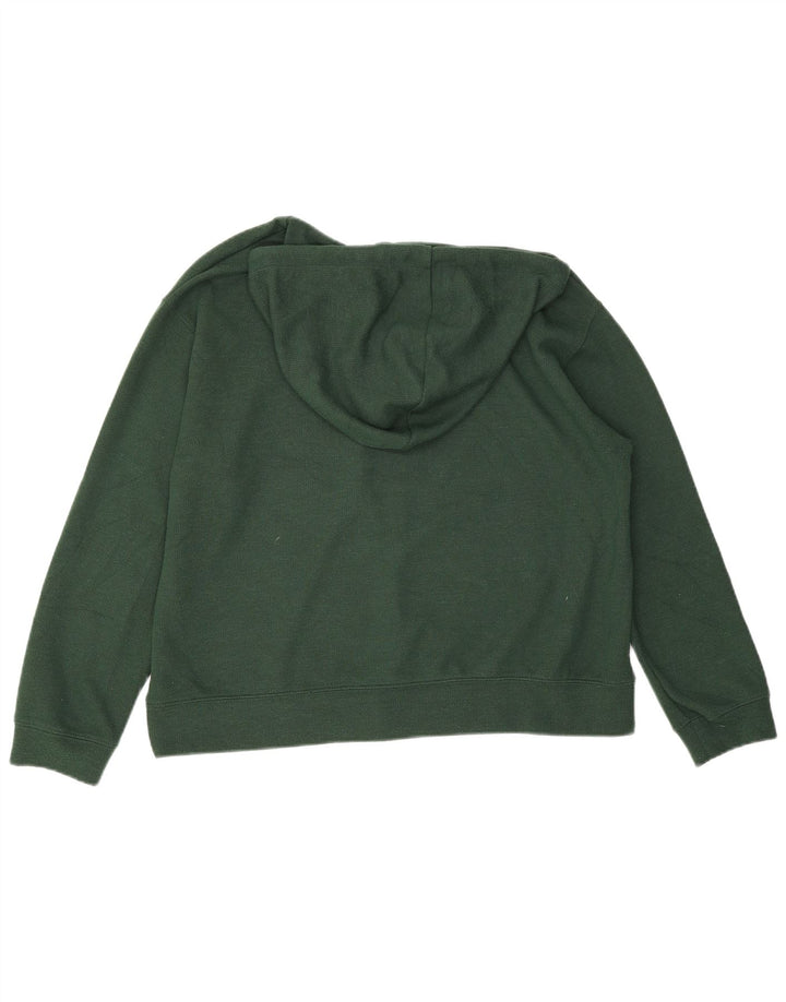 Damski sweter oversize z kapturem Zara UK 10, mały, zielony, poliester