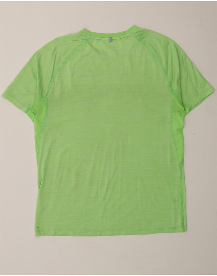 RUSSELL ATHLETIC Mens Dri-Power T-Shirt Top Medium Green Polyester Vintage Russell Athletic and Second-Hand Russell Athletic from Messina Hembry 