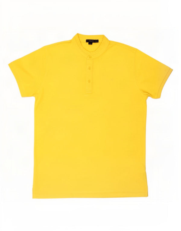 Liu Jo Mens Slim Fit Polo Shirt Large Yellow Cotton