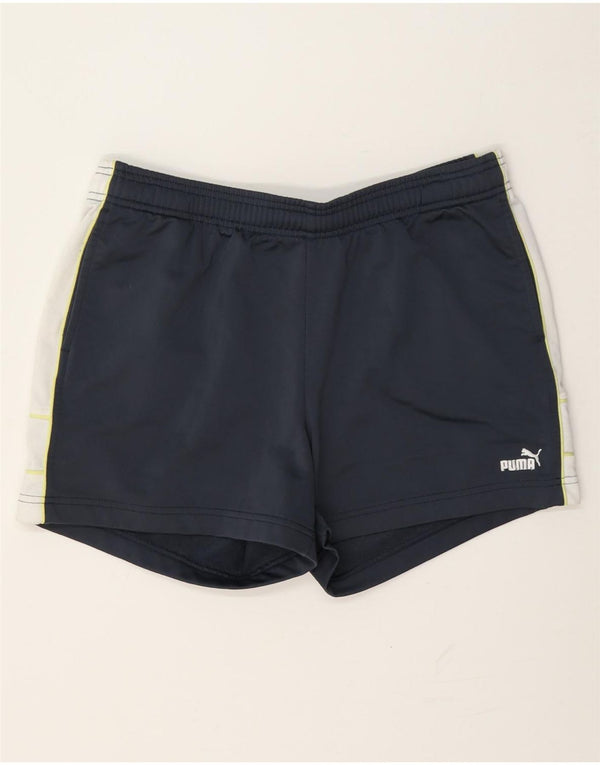 Damskie spodenki sportowe Puma UK 16, duże, granatowe, z blokami kolorów