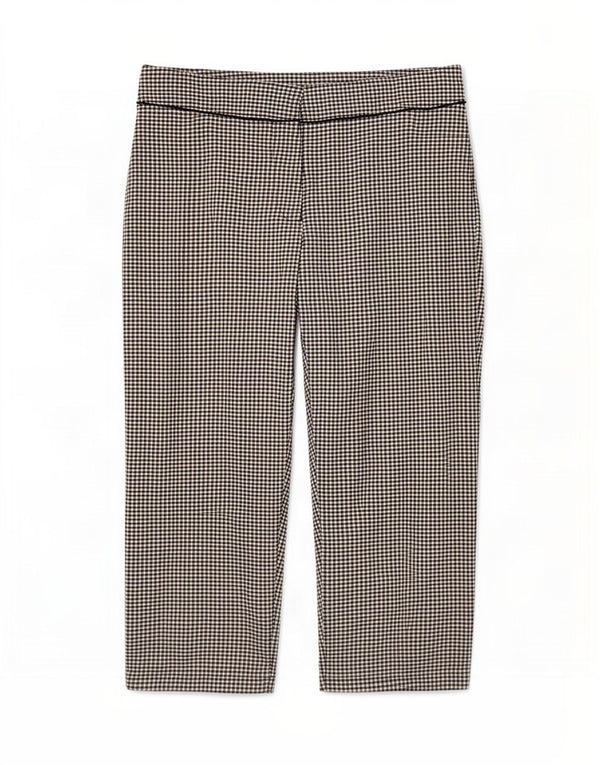 Spodnie Capri Marks & Spencer Damskie UK 18 XL W36 L20 Czarne W kratkę